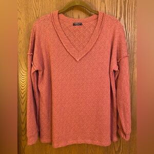 HEIMISH Rose Lightweight Detailed Knit Sweater, L